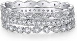Sterling Silver Stackable Eternity Rings for Women