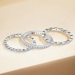 Sterling Silver Stackable Eternity Rings for Women
