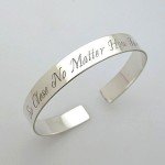 Engravable Sterling Silver Unisex Cuff Bracelet