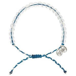 Recycled Plastic Beaded Bracelet with Silver Charm
