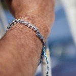 Recycled Plastic Beaded Bracelet with Silver Charm