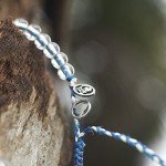 Recycled Plastic Beaded Bracelet with Silver Charm