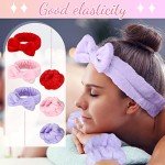 36 Pcs Makeup Headbands and Wristbands Set