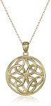 18k Gold Plated Celtic Trinity Knot Pendant Necklace