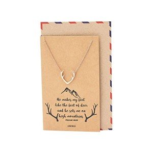 Deer Antler Pendant Necklace for Geminis