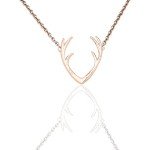 Deer Antler Pendant Necklace for Geminis