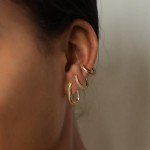 Chunky Gold/Silver Hoop Earrings Set for Women