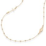 Miabella 18K Gold Over Silver Cross Necklace