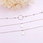 Sparkly Triple Layered Sterling Silver Necklace