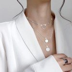 Sparkly Triple Layered Sterling Silver Necklace