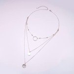 Sparkly Triple Layered Sterling Silver Necklace