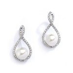 Elegant Pearl Drop Earrings with Sparkling Crystals