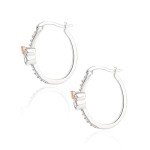 Disney Minnie Mouse Silver & Pink Hoop Earrings