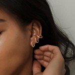 Chunky Gold/Silver Hoop Earrings Set for Women