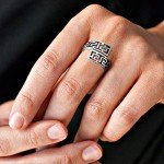 Unique Twist Wrap Greek Key Sterling Silver Ring