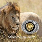 Lion Head Sterling Silver Signet Ring for Men