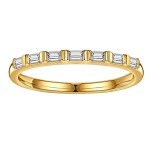 Baguette Moissanite Eternity Ring in 18K Gold