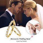 Baguette Moissanite Eternity Ring in 18K Gold