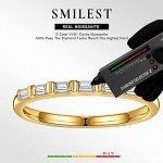 Baguette Moissanite Eternity Ring in 18K Gold