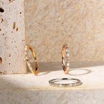 Baguette Moissanite Eternity Ring in 18K Gold