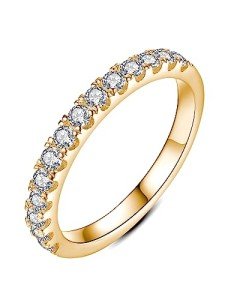 Moissanite Eternity Stackable Wedding Band for Women