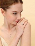 Elegant 1.25CT Silver Halo Bridal Ring Set