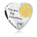 Sterling Silver Sunflower Charms for Pandora Bracelets