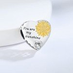 Sterling Silver Sunflower Charms for Pandora Bracelets