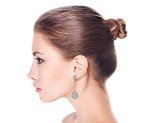 Vintage Teardrop Chandelier Clip-On Earrings in Silver