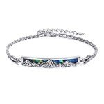 Sterling Silver Abalone Mountain Cuff Bracelets