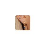 Dainty Gold Hoop Earrings Set for Women
