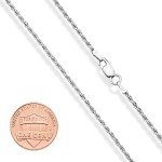 Miabella 925 Sterling Silver Diamond-Cut Rope Necklace