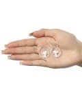 Snoopy and Woodstock Silver Hoop Earrings for Women