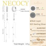 Sterling Silver Dangle Earrings Set for Women