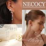Sterling Silver Dangle Earrings Set for Women