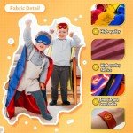 Kids Superhero Capes and Wristbands Costume Set