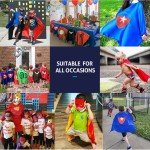 Kids Superhero Capes and Wristbands Costume Set