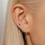 Dainty Gold Hoop Earrings Set for Women