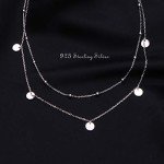 S925 Sterling Silver Double Layer Choker Necklace