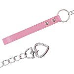 Pink Fluffy Punk Leather Choker Necklace for Women