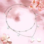 S925 Sterling Silver Double Layer Choker Necklace