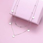S925 Sterling Silver Double Layer Choker Necklace