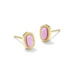 Kendra Scott Mini Ellie Gold-Plated Fuchsia Earrings
