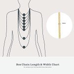 18k Gold Over Sterling Silver Box Chain Necklace