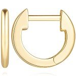 14K Gold Huggie Hoop Earrings for Women