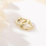 14K Gold Huggie Hoop Earrings for Women