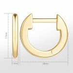 14K Gold Huggie Hoop Earrings for Women