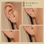 Dainty Gold Hoop Earrings Set for Women