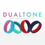 Dual Tone Silicone Wedding Ring - White/Pink Sand