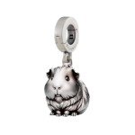 Guinea Pig Sterling Silver Clip-On Charm Pendant